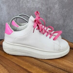 Koi Footwear Sneakers Womens 5 White Pink‎ Leather Trainers Shoes